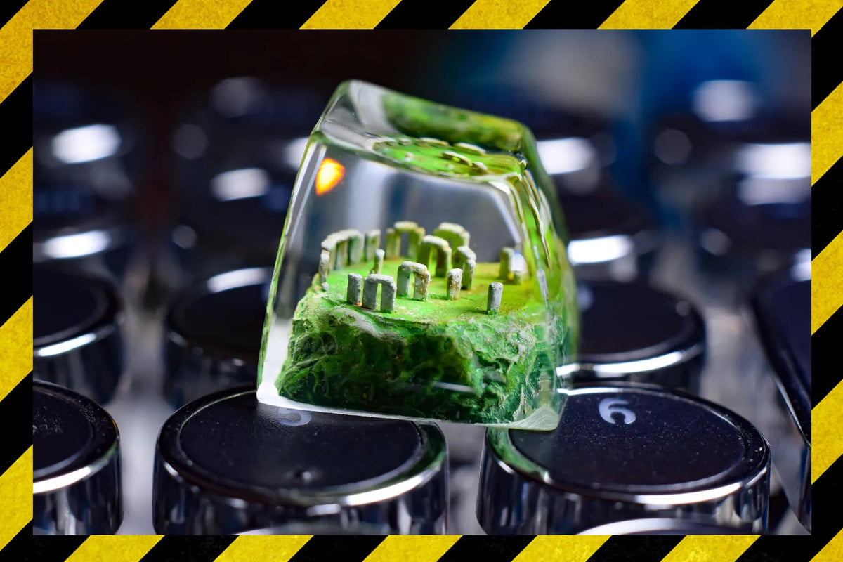 Stonehenge Resin Artisan Keycap, Ancient Wonder Design for Mechanical Keyboard, Handmade Gaming Keycap