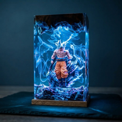 Anime Warrior Resin Lamp – Handmade Gaming Room Decor & Anime Fan Gift