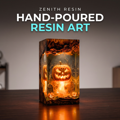 Custom Resin Lamp – Personalized Handmade Epoxy LED Night Light, Unique Custom Gift