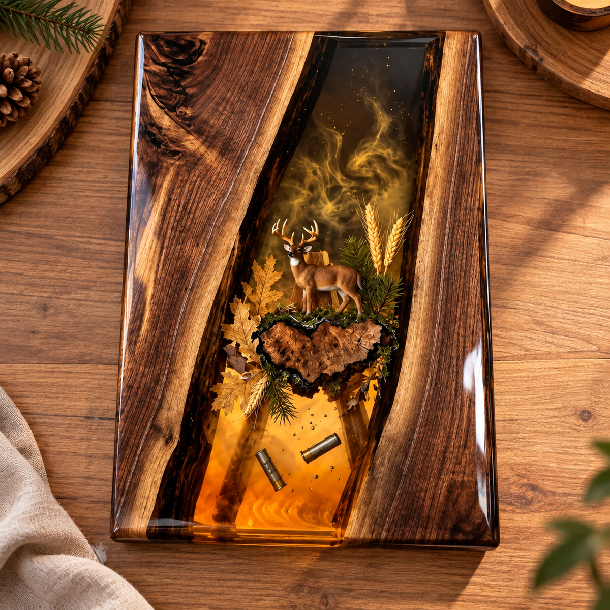 Personalized Deer Resin Board