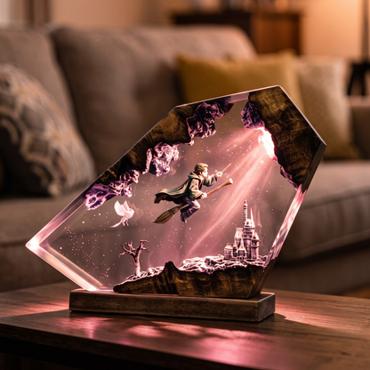 Handmade Harry Potter Resin Lamp - Wizard Resin Lamp - Epoxy Magical Castle Night Light