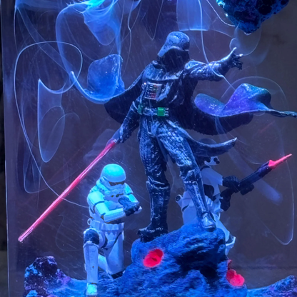 Dark Tyrant Diorama Lamp - Galaxy Wars Resin Desk Lamp