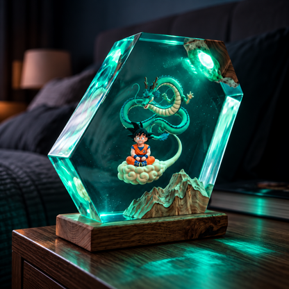 Super Warrior Energy Resin Lamp - Anime Hero Epoxy Night Light