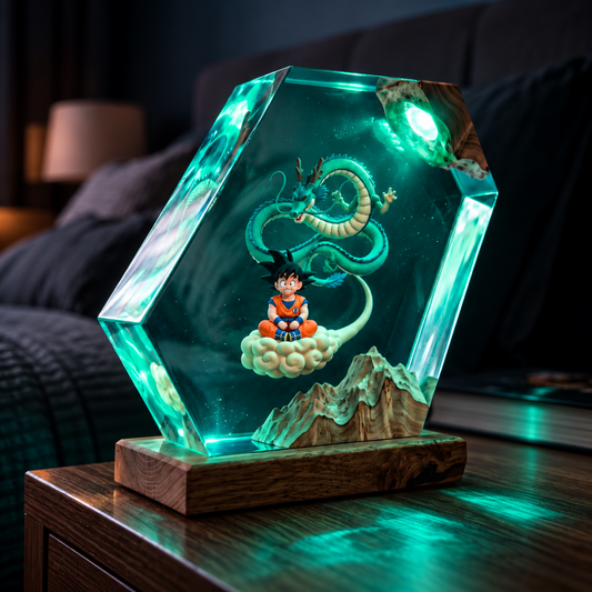 Super Warrior Energy Resin Lamp - Anime Hero Epoxy Night Light