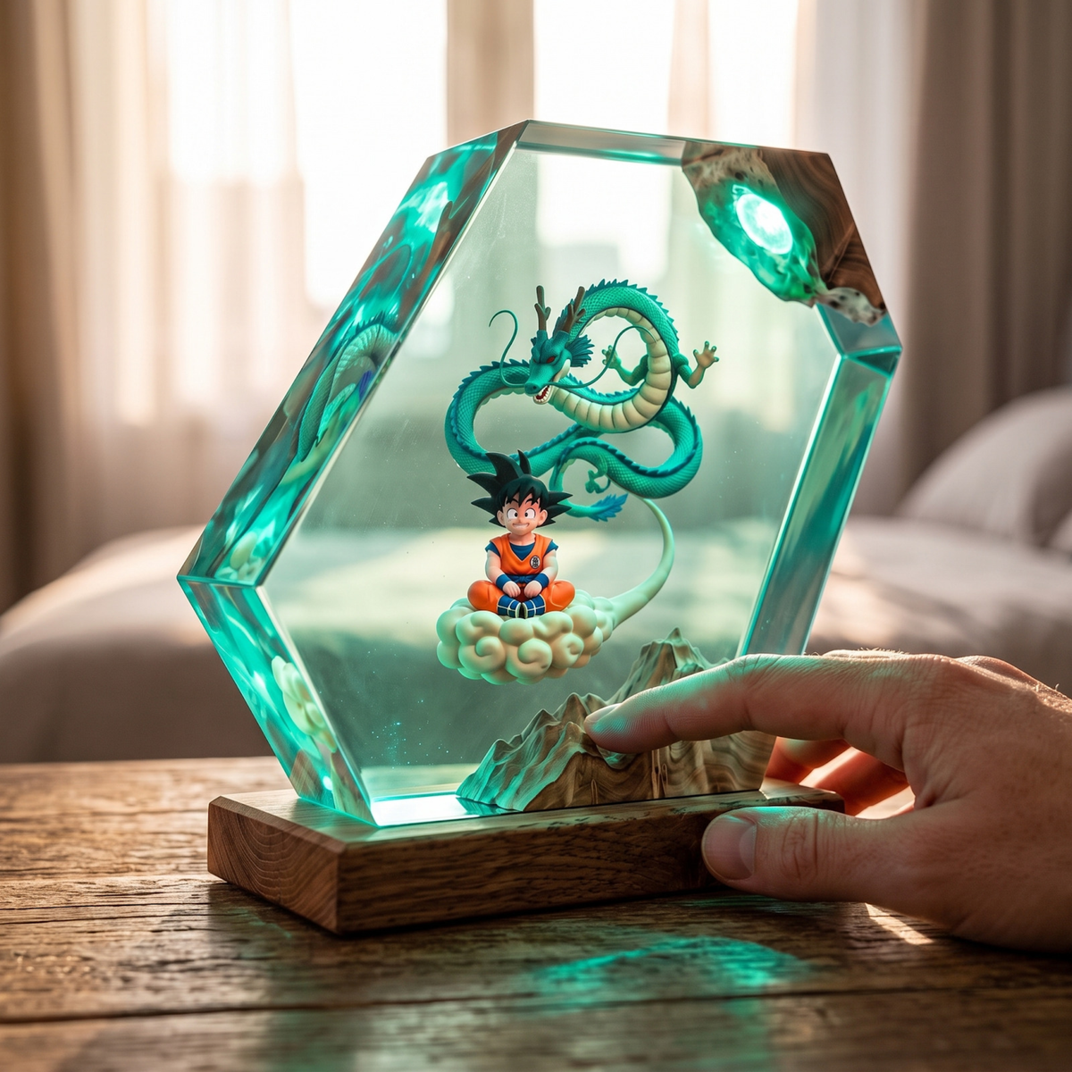 Super Warrior Energy Resin Lamp - Anime Hero Epoxy Night Light