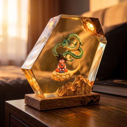 Super Warrior Energy Resin Lamp - Anime Hero Epoxy Night Light