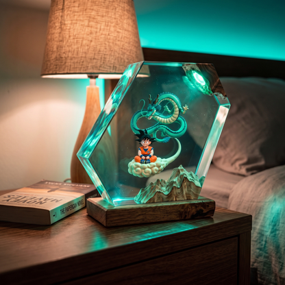 Super Warrior Energy Resin Lamp - Anime Hero Epoxy Night Light