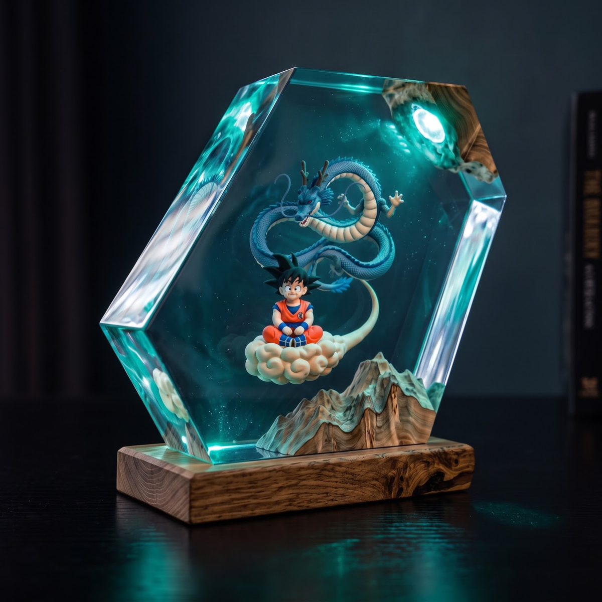 Super Warrior Energy Resin Lamp - Anime Hero Epoxy Night Light