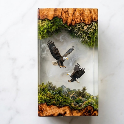 Bald Eagle Resin Lamp - Mountain Diorama Epoxy Night Light (Copy)