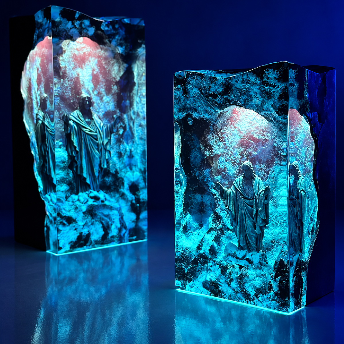 Jesus Resin Lamp – Handmade Christian LED Night Light