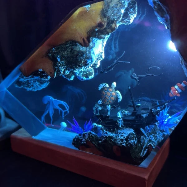 Customer photo of Ocean Resin Lamp