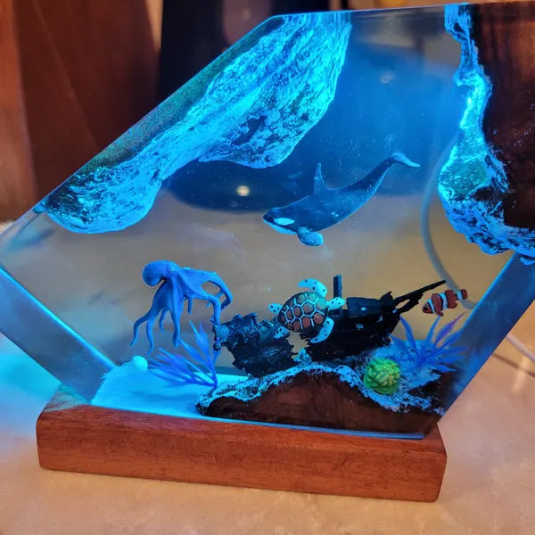 Customer photo of Ocean Resin Lamp
