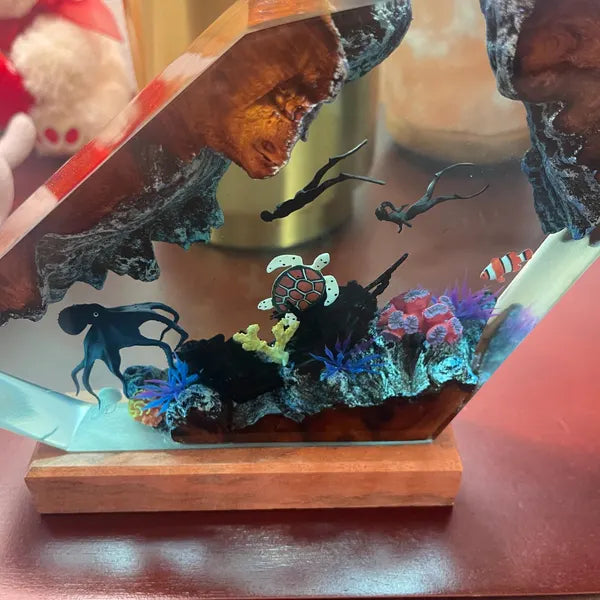 Customer photo of Ocean Resin Lamp