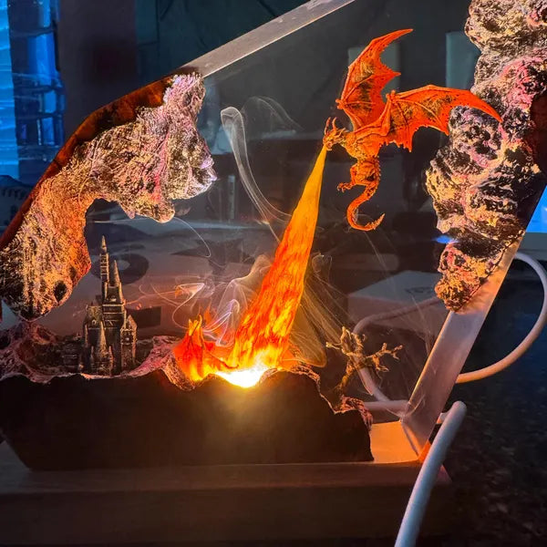 Customer photo of Dragon Castle Resin Lamp